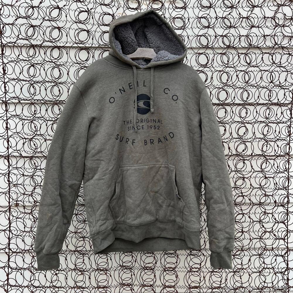 O'Neill Co Surf Ringside Hydro Olive Green Sherpa Fleece Hoodie Sweatshirt LARGE